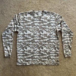 Reel Legends Shirt Mens Small Desert Digital Camouflage Long Sleeve Fishing